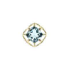 9K Sky Blue Topaz Gold Pendant