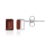 Mozambique Garnet Silver Earrings