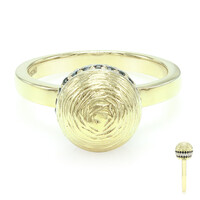Black Spinel Silver Ring