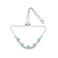 Swiss Blue Topaz Silver Bracelet