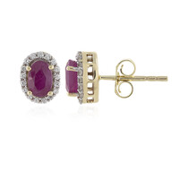 9K Ruby Gold Earrings