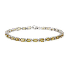 Champagne Quartz Silver Bracelet