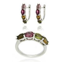 Fancy Tourmaline Silver Ring