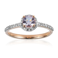 9K Unheated Pink Beryl Gold Ring