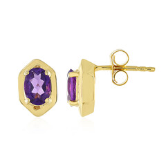 Siberian Amethyst Silver Earrings