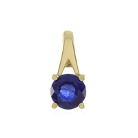 9K Madagascar Blue Sapphire Gold Pendant