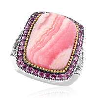 Rhodochrosite Silver Ring