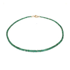 18K Zambian Emerald Gold Necklace