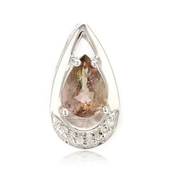 Cuprian Tourmaline Silver Pendant