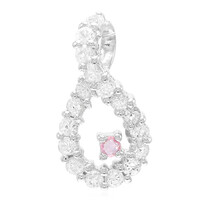 Pink Sapphire Silver Pendant