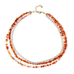 Mexican Fire Opal Silver Necklace