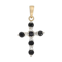 Black Sapphire Silver Pendant
