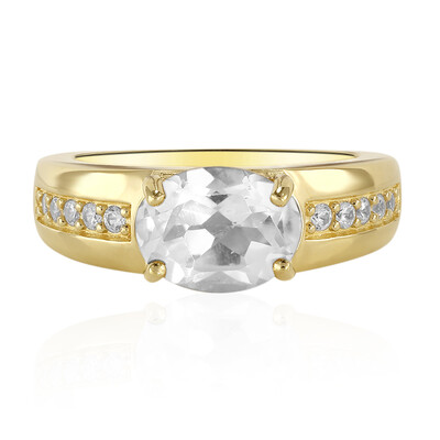 White Topaz Silver Ring