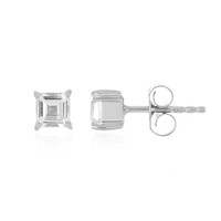 White Topaz Silver Earrings