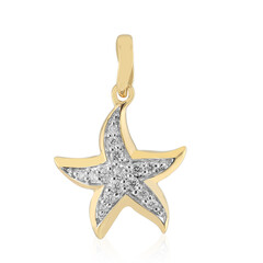 14K VVS1 (G) Diamond Gold Pendant
