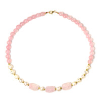 Rose Quartz Silver Necklace (Riya)