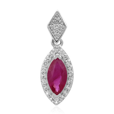 Burmese Ruby Silver Pendant