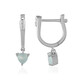 Aqua Chalcedony Silver Earrings