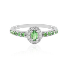 Tanzanian Tsavorite Silver Ring
