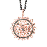 Black Diamond Silver Necklace