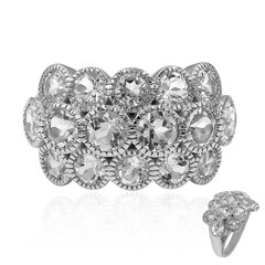 White Topaz Silver Ring