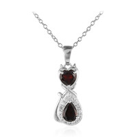Garnet Silver Necklace