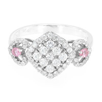Padparadscha Sapphire Silver Ring