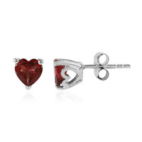 Mozambique Garnet Silver Earrings