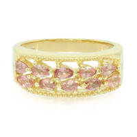 10K Unheated Padparadscha Sapphire Gold Ring