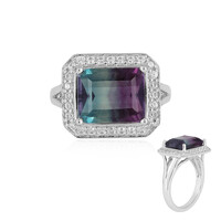 Bi Colour Fluorite Silver Ring