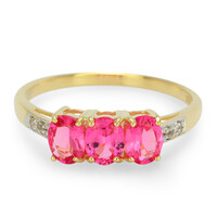 9K Noble Red Spinel Gold Ring