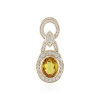 14K Yellow Ceylon Sapphire Gold Pendant (AMAYANI)