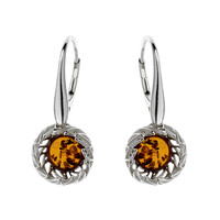 Baltic Amber Silver Earrings