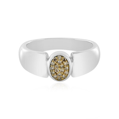 I3 Brown Diamond Silver Ring