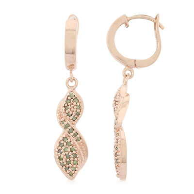 Fancy Diamond Silver Earrings