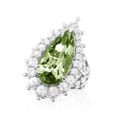 Green Amethyst Silver Ring (Dallas Prince Designs)