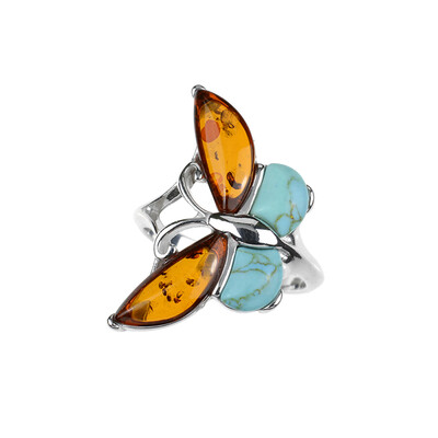Baltic Amber Silver Ring (dagen)