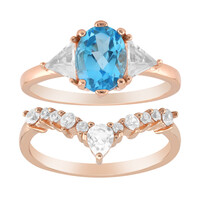 Swiss Blue Topaz Silver Ring