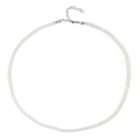 White Topaz Silver Necklace