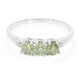 Green Sapphire Silver Ring