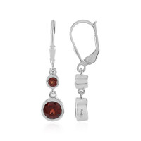 Mozambique Garnet Silver Earrings