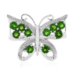 Russian Diopside Silver Ring