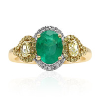 18K AAA Zambian Emerald Gold Ring (CIRARI)