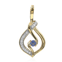 9K Benitoite Gold Pendant (Amanda Adkins)