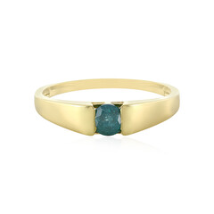 9K I3 Blue Diamond Gold Ring