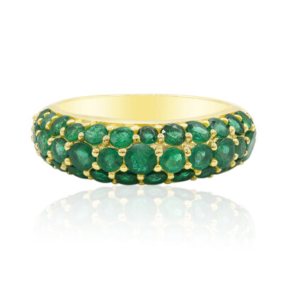 9K Zambian Emerald Gold Ring (Adela Gold)
