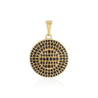 Black Spinel Silver Pendant