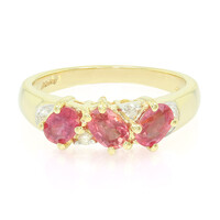 10K Unheated Padparadscha Sapphire Gold Ring