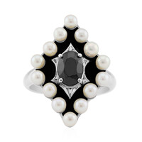 Black Spinel Silver Ring (Remy Rotenier)