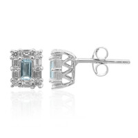 Sky Blue Topaz Silver Earrings